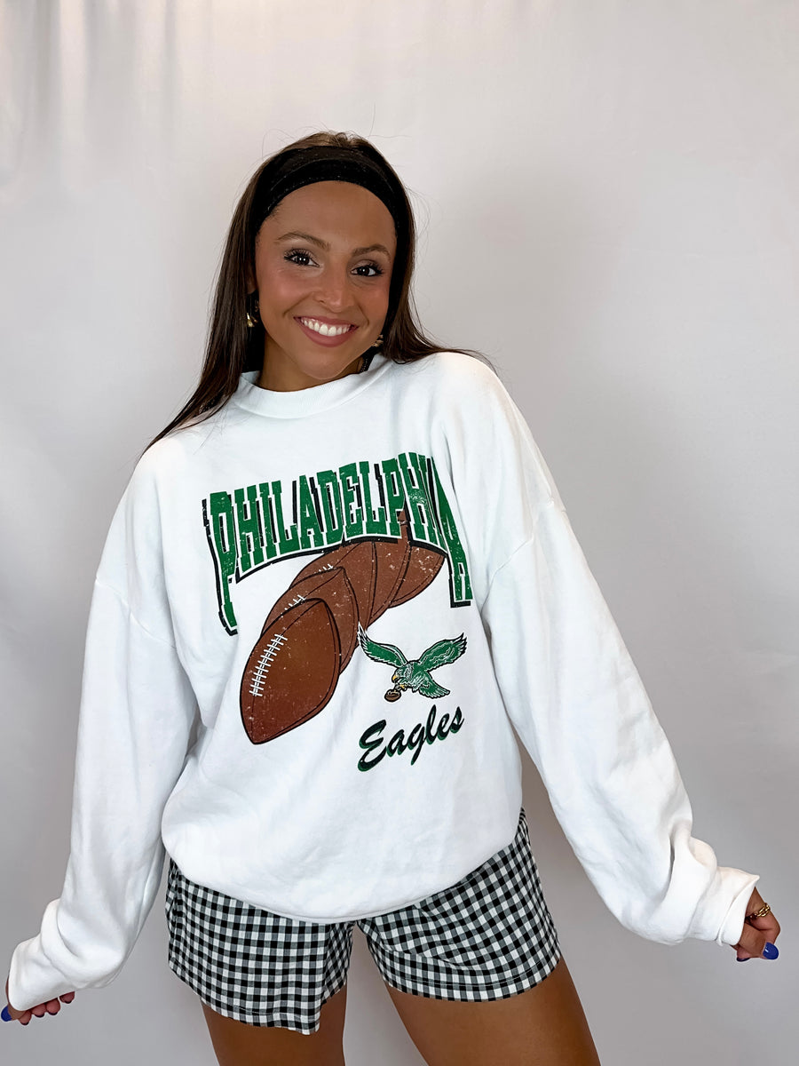 XXL Retro Philadelphia Eagles Crewneck