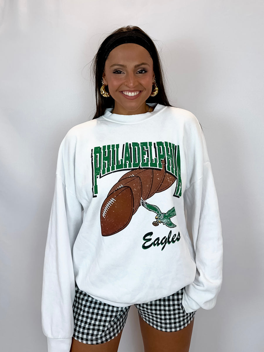 XXL Retro Philadelphia Eagles Crewneck