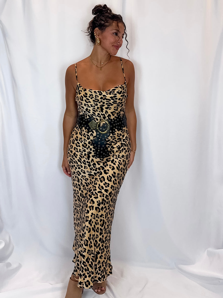 Spotted Leopard Maxi Dress