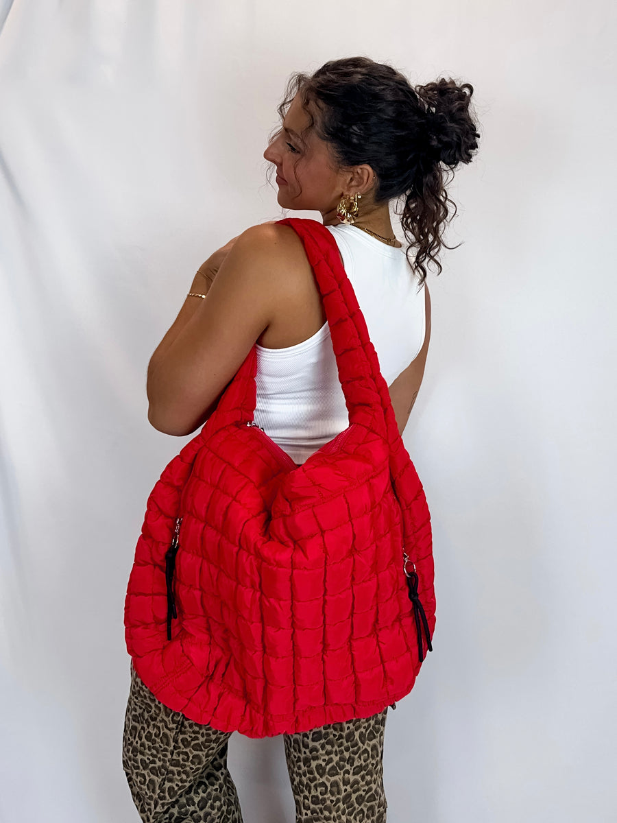 Cherry Puffer Tote Bag