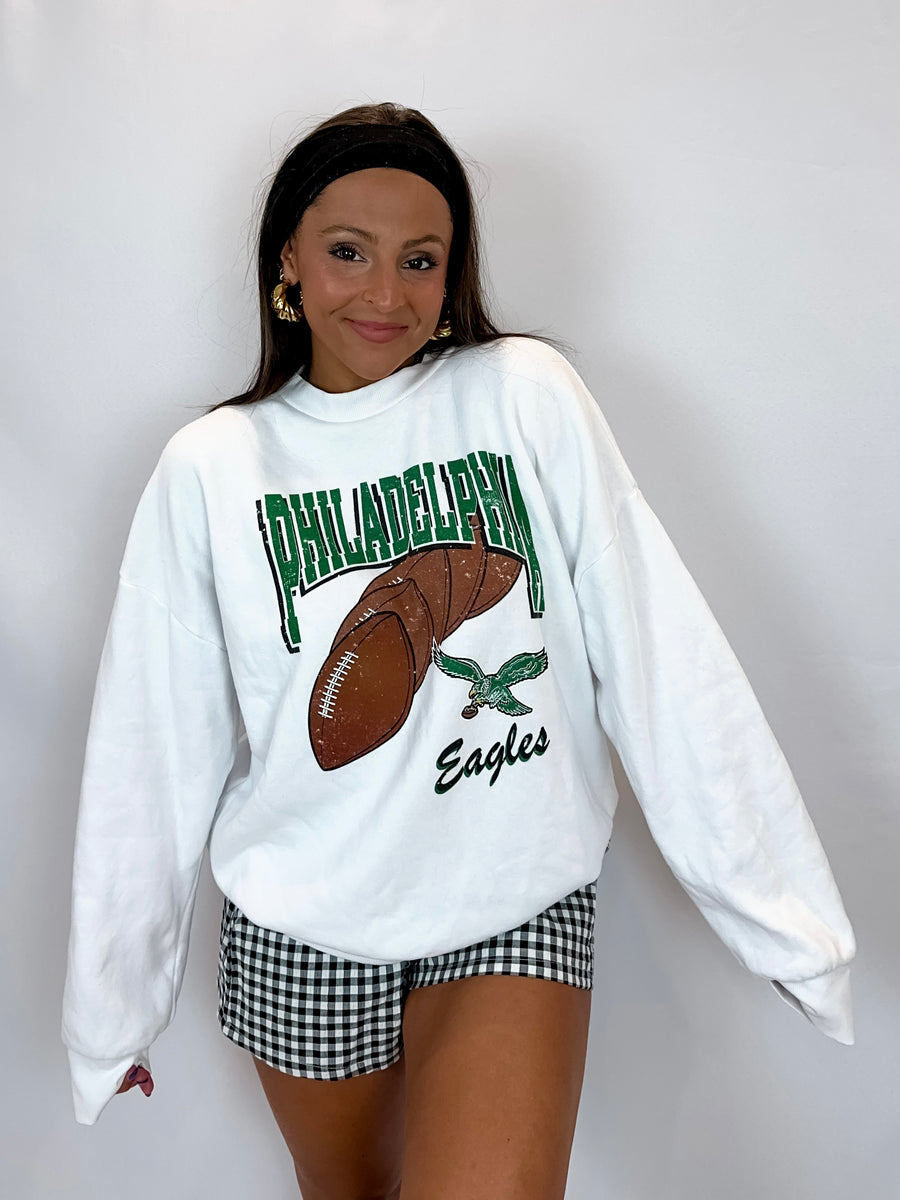 XXL Retro Philadelphia Eagles Crewneck