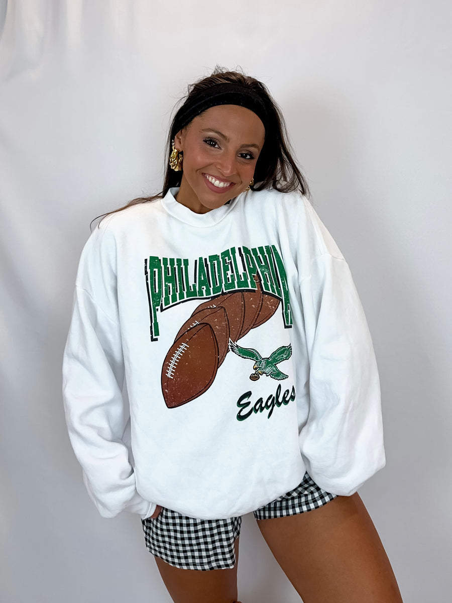 XXL Retro Philadelphia Eagles Crewneck