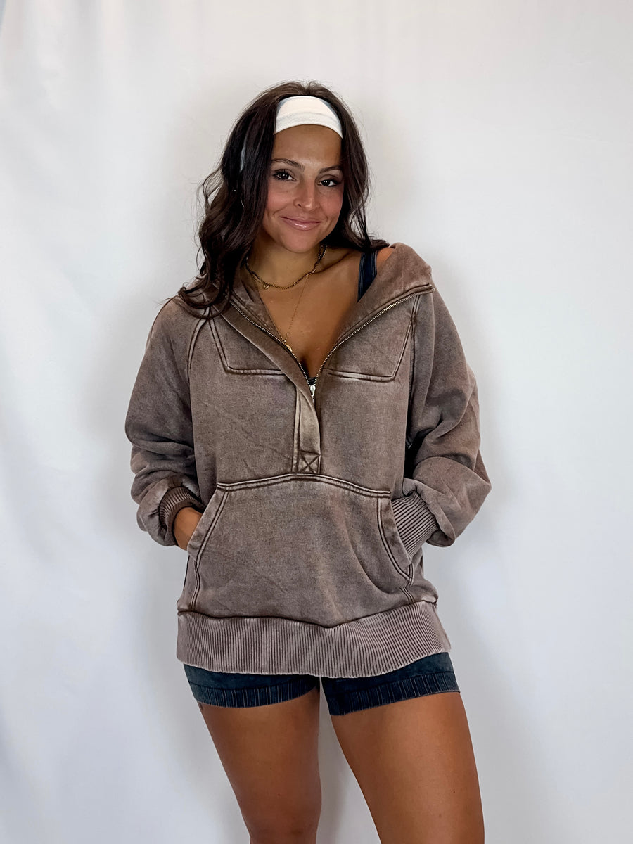 Iced Coffee Fleece Quarter Zip