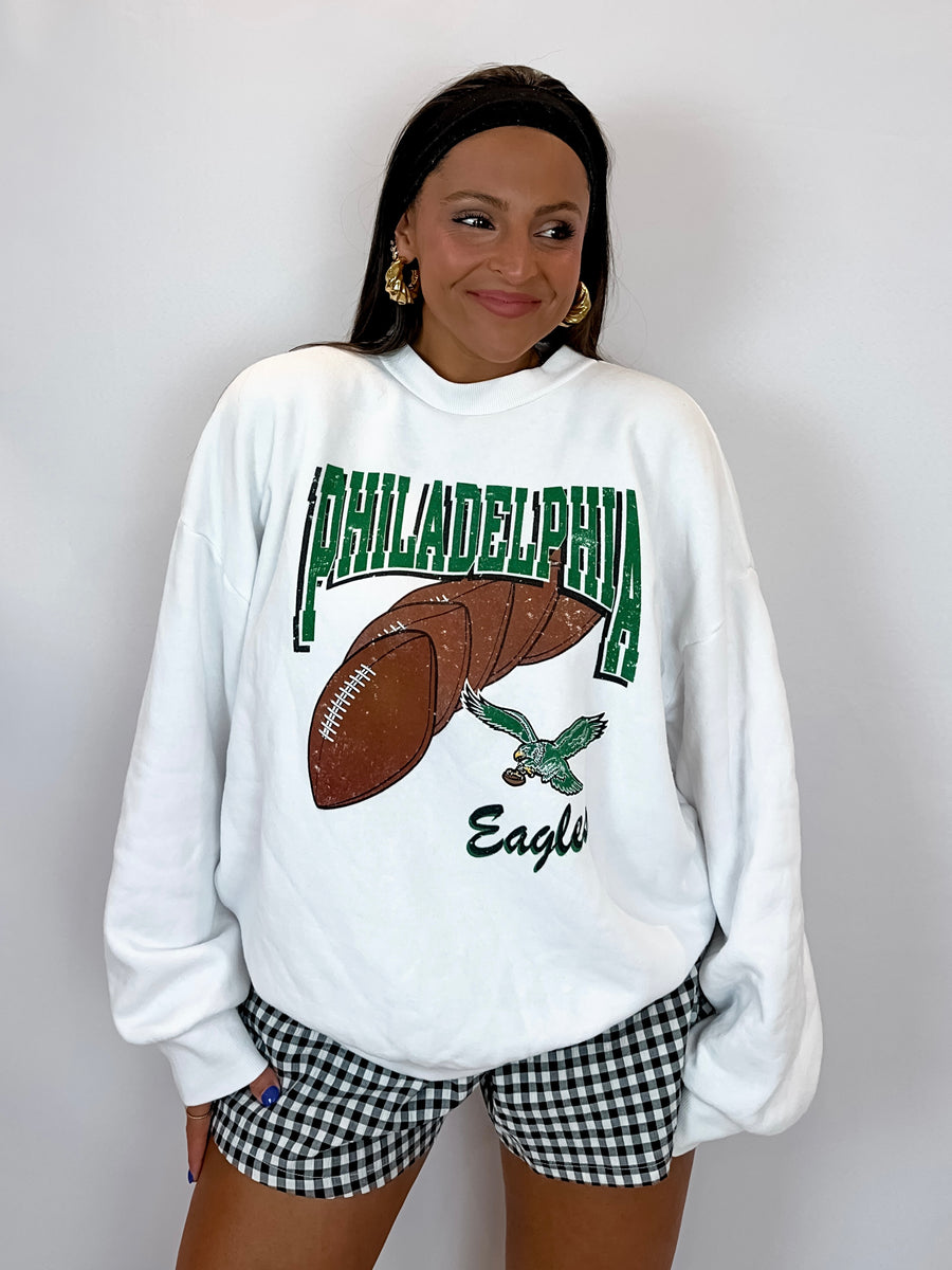 XXL Retro Philadelphia Eagles Crewneck