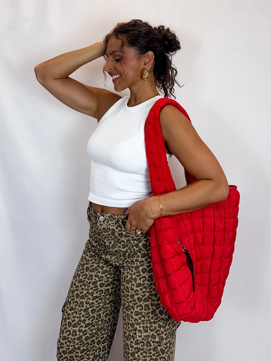 Cherry Puffer Tote Bag