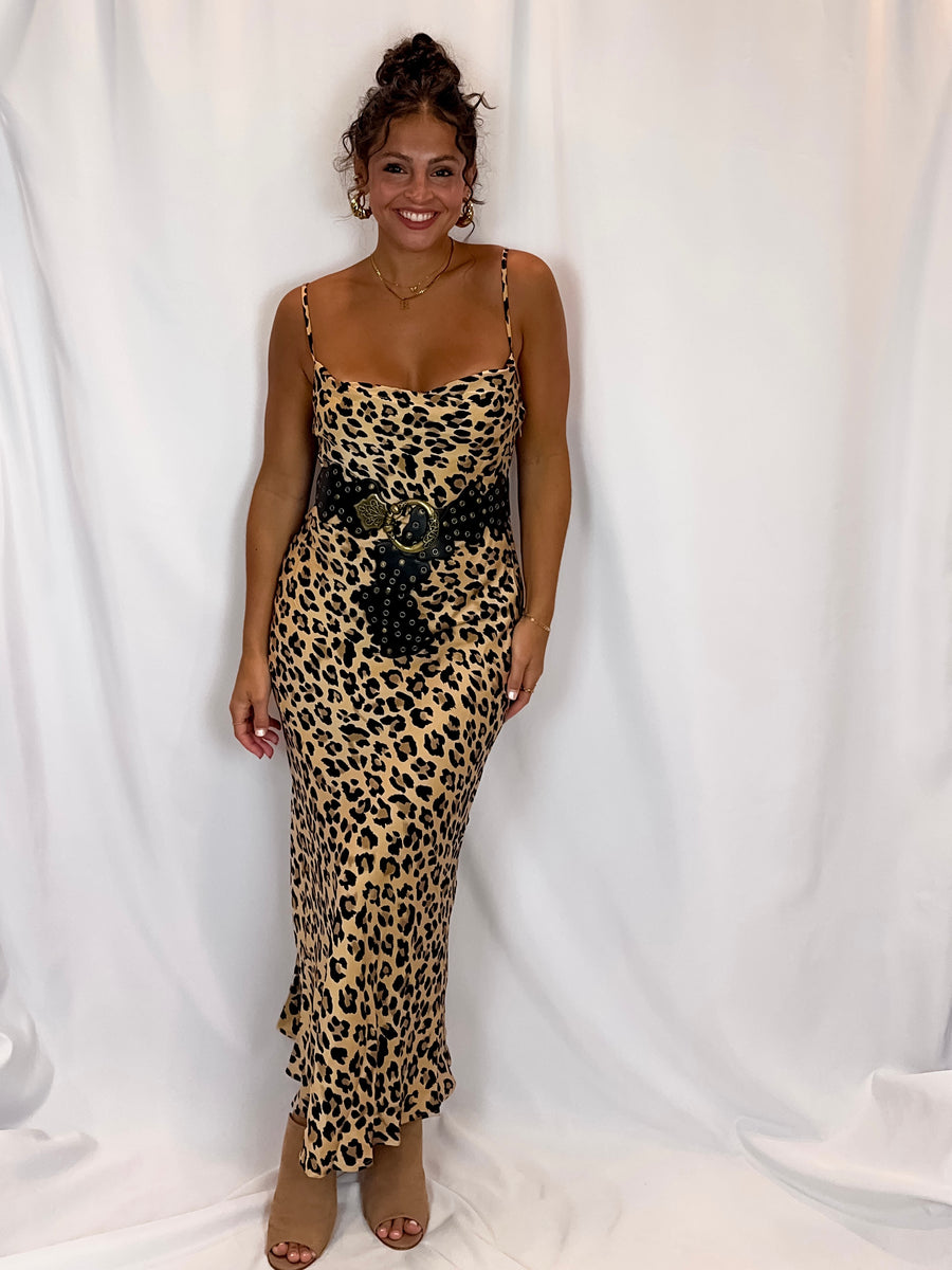 Spotted Leopard Maxi Dress