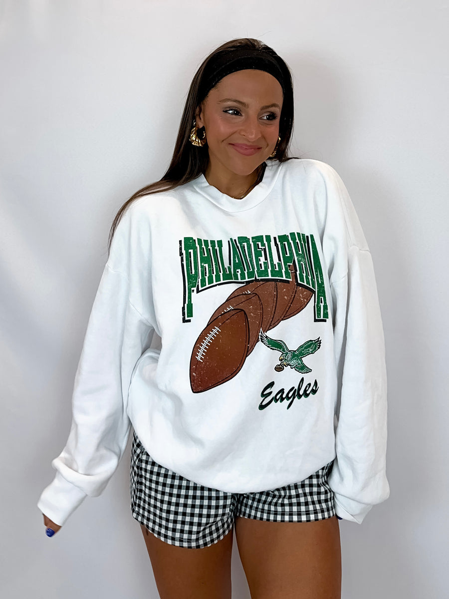 XXL Retro Philadelphia Eagles Crewneck