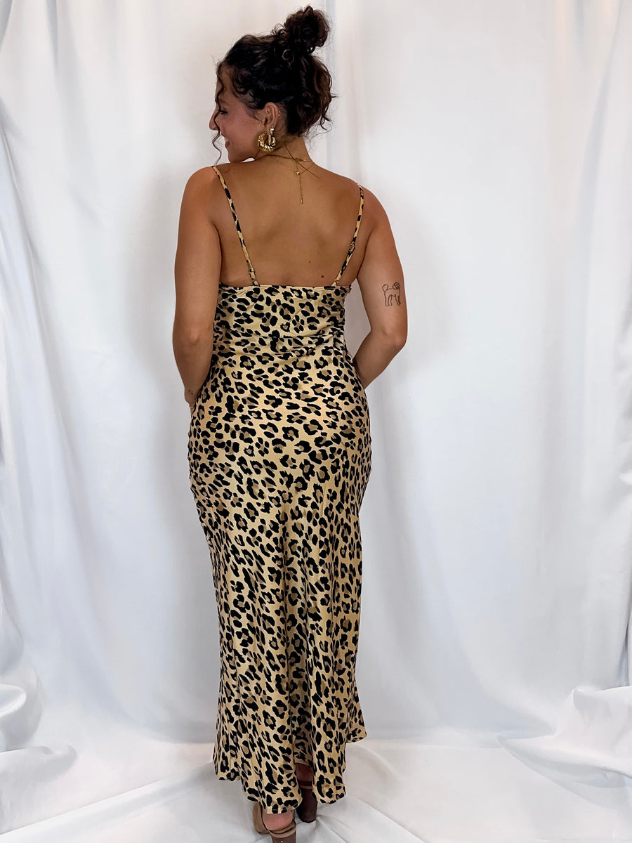 Spotted Leopard Maxi Dress