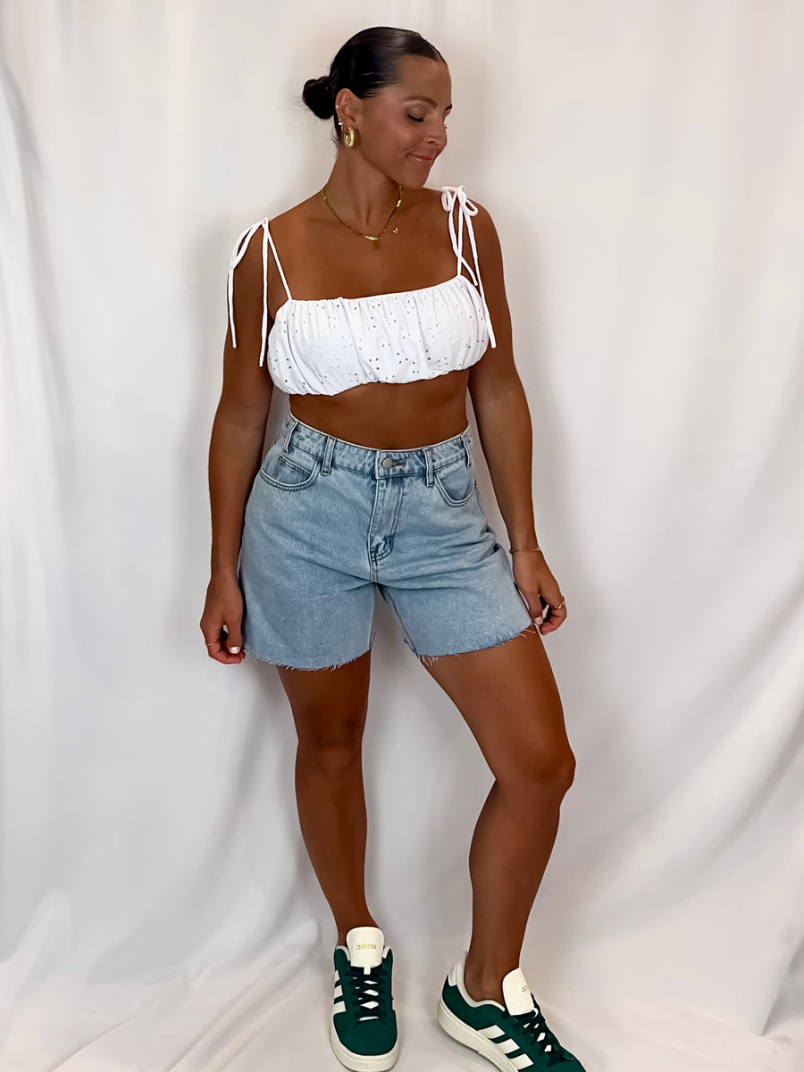 Surfside Washed Denim Shorts