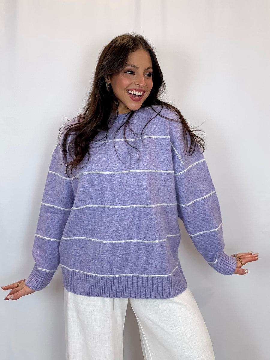 Lavender Stripe Sweater