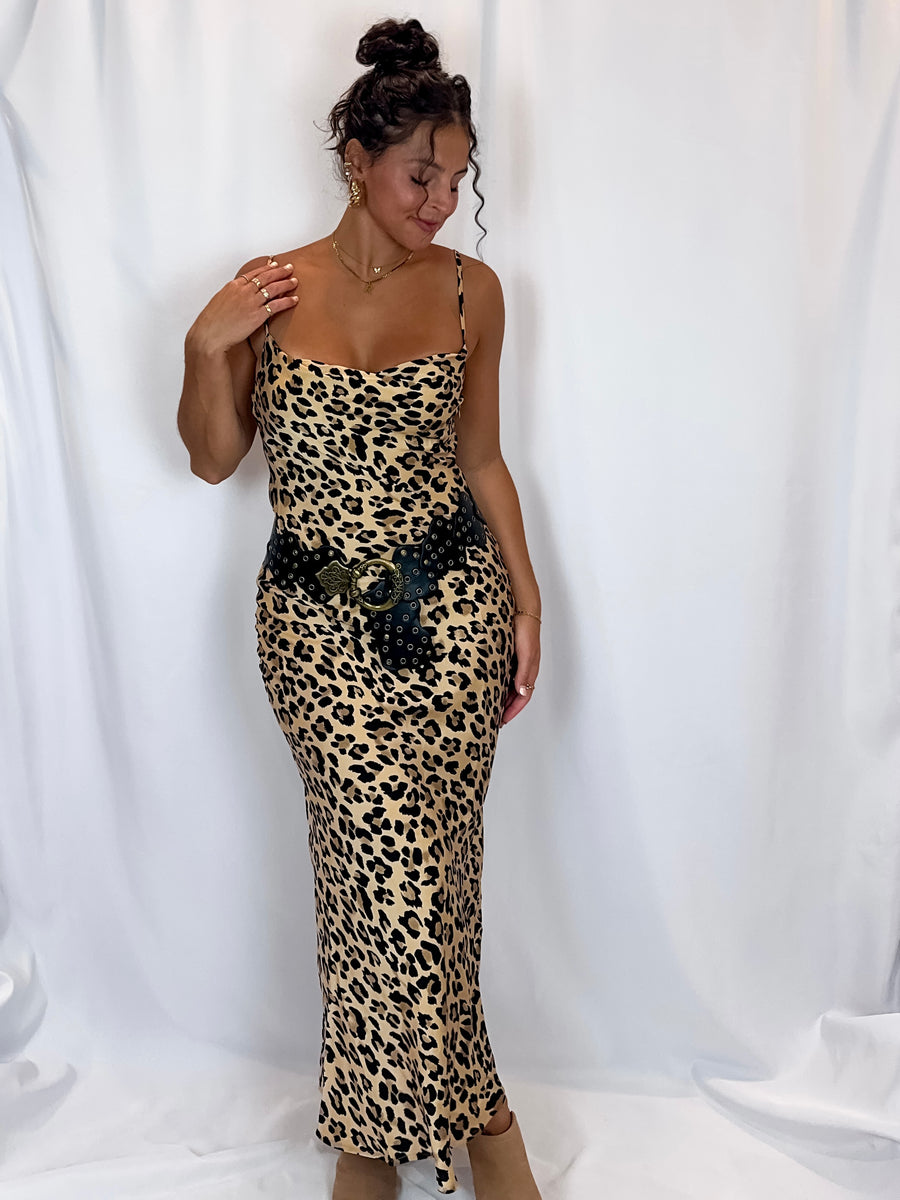 Spotted Leopard Maxi Dress