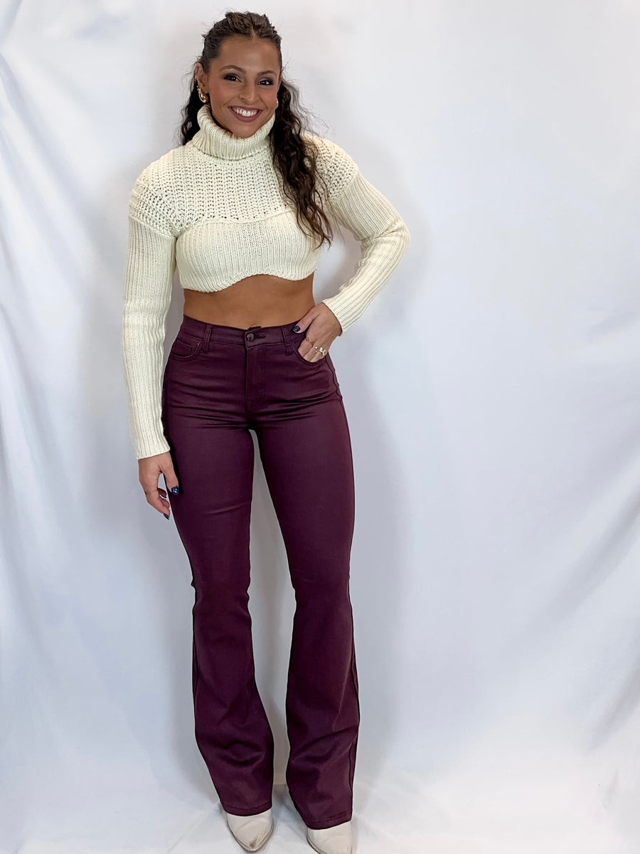 Eggnog Crop Sweater