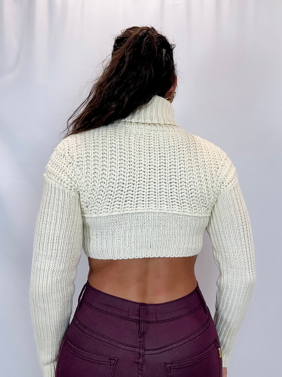 Eggnog Crop Sweater