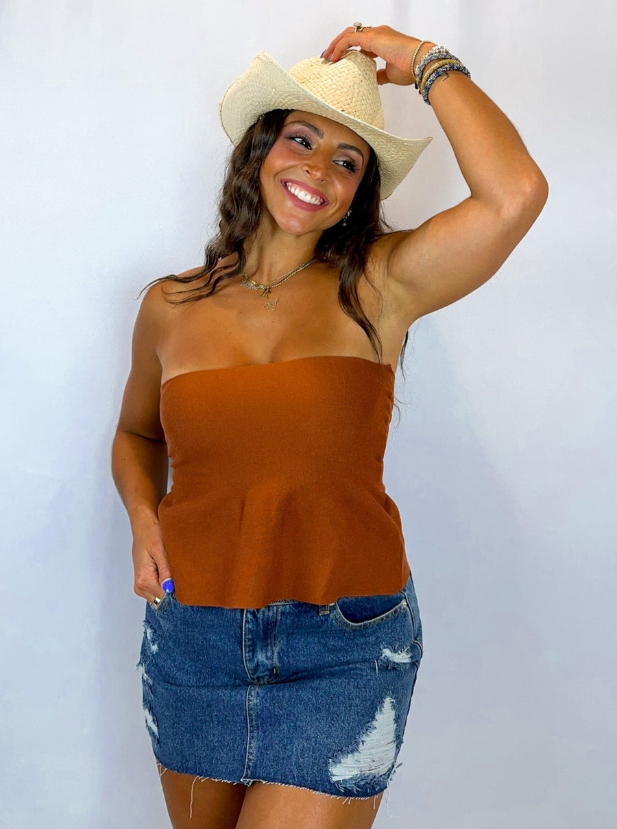 Extra Spice Strapless Top